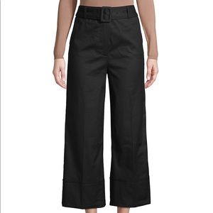 FRAME High Waisted Black Belted Cropped Pants